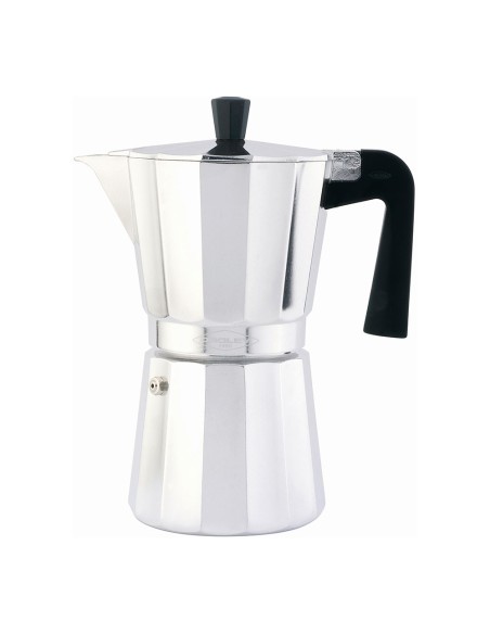 Cafetera expres new vitro de aluminio no apta para inducción, 6 tazas