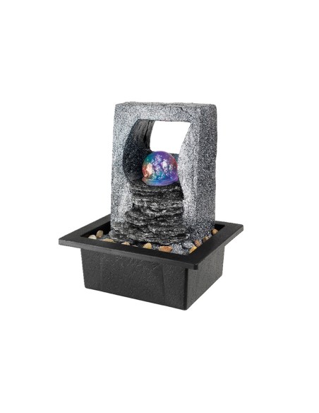 Fuente de agua con led rgb y bola cristal, para interior y exterior