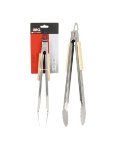 Pinza para barbacoa acero inoxidable, 37,5 cm