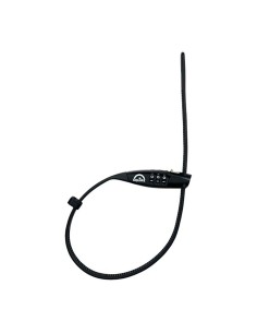 Brida de acero con combinacion, negra, 450 mm