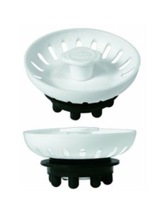 TAPON FREGAD REJILLA Ø113MM VASTAGO PVC BLANCA S M