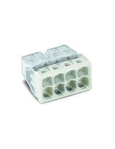 Conector rapido 8 vias, ø maximo 2,5 mm, transparente / verde gris