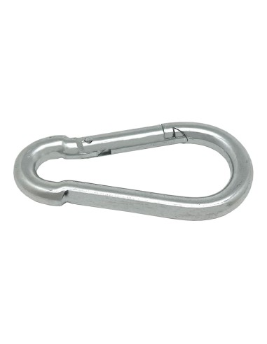 Mosquetón bombero sin seguro, msq01, acero galvanizado, 6 x 60 mm. 2 unidades