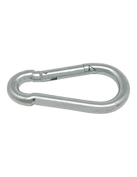 Mosquetón bombero sin seguro, msq01, acero galvanizado, 6 x 60 mm. 2 unidades