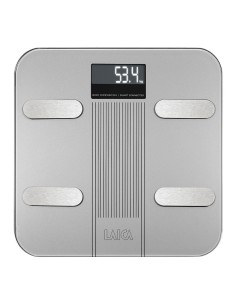 Bascula de baño smart bluetooth con cálculo de la composición corporal, color plateado, 180 kg