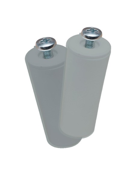 Tope persiana pr08, gris 40 mm 2 unidades