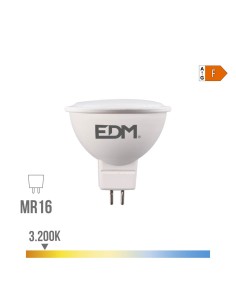 Bombilla dicroica led mr16 8 w 780 lm 3200 k luz cálida 120° ø5 x 5 cm