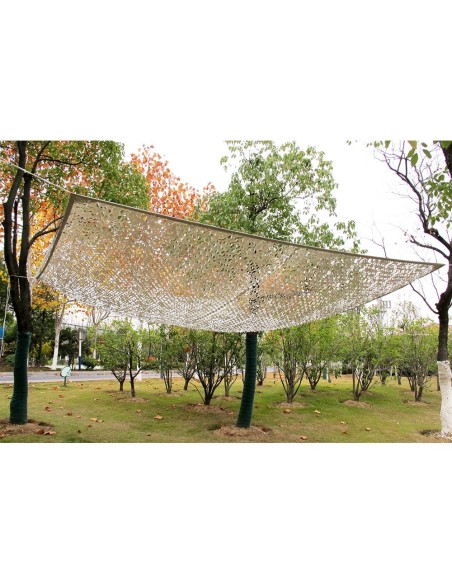 Toldo camuflaje reversible gris / blanco 3 x 4 m