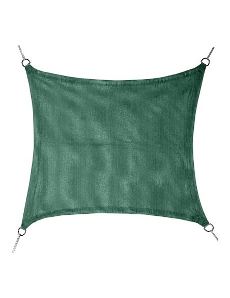 Toldo vela cuadrado verde 5 x 5 m