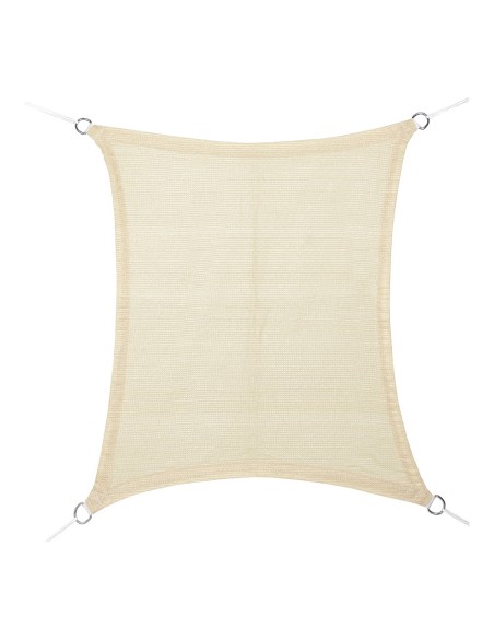 Toldo vela rectangular beige 4 x 6 m