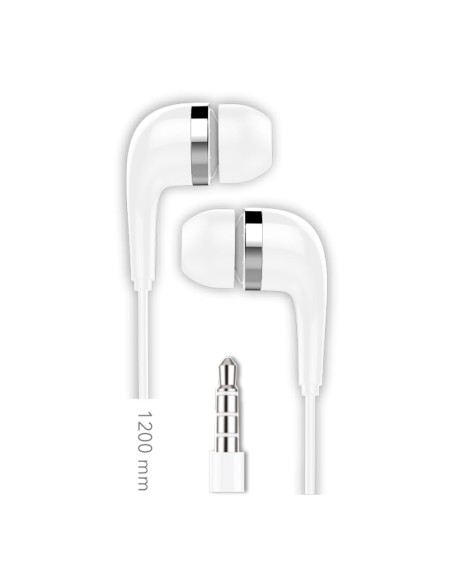 Auriculares bsk jack con micrófono, blanco
