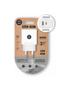 Cargador ultrarápido 65 w, blanco