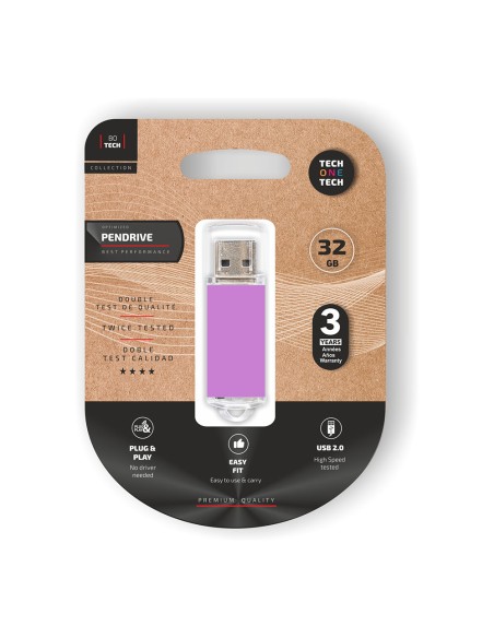 Memoria usb basic light purple pendrive 32 gb