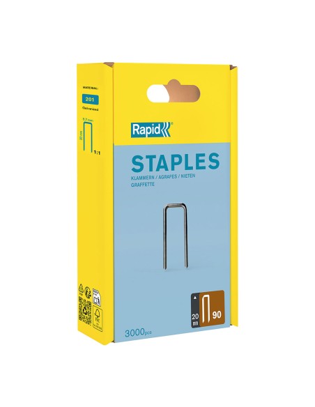 Grapa estrecha serie 90 / 20 mm galvanizada, 3000 uds