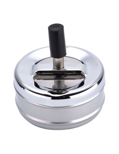 Cenicero metal con tapa giratoria, ø 9,5 x 9,5 cm