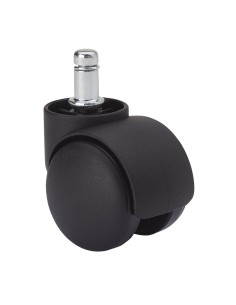 Rueda giratoria espiga lisa y eje liso, color negro, carga máx. 50 kg, 11 x 12 cm, ø 5 cm