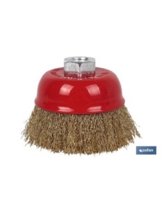 CEPILLO COPA ONDULADO M14 DIAMETRO 65 A. LATONADO 0.3MM