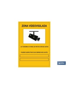 SEÑAL POLIESTILENO 210 148MM (ZONA VIDEOVIGILADA)