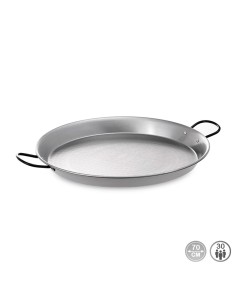 Paellera tradicional de acero pulido ø70 cm (30 personas)