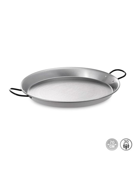 Paellera tradicional de acero pulido ø70 cm (30 personas)