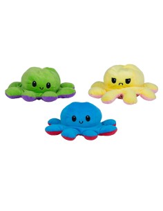 Pulpo de peluche reversible, colores surtidos, ø 19 cm