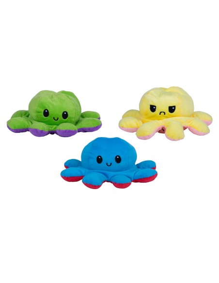 Pulpo de peluche reversible, colores surtidos, ø 19 cm