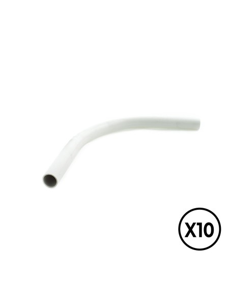 Curva rigida pvc ø 25 mm, gris, 10 unidades