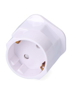 Clavija transformación ingles-eu, blanca, 70 x 50 mm (retractilado)