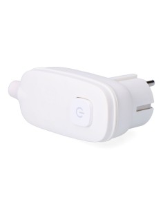 Clavija con t/t (schuko) + interruptor luminoso 16 a 250 v, blanca, 95 x 40 x 70 mm (retractilado)