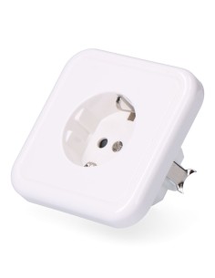 Base t/t empotrar tipo schuko 10/16 a 250 v, blanca (retractilado)