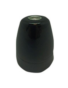 Portalámparas cerámico vintage e27, 100 w 250 v, negro, ø47 x 59 mm (retractilado)