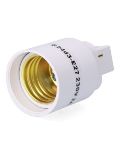 Convertidor de g24d3 a e27, 2 a 230 v, blanco, ø37 x 67 mm (retractilado)