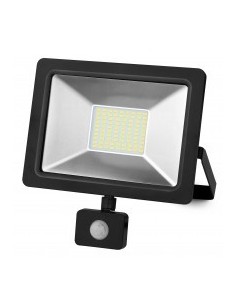 PROYECTOR LED SENSOR NEGRO 10W.FRIA