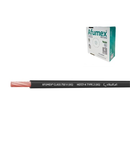 Cablecillo h07z1-k(as) 6,0 mm negro euro/m