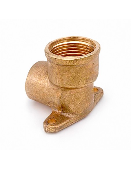 Codo mural 472 1/2" x 18 mm latón