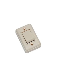 Interruptor superficie 6 a 250 v blanco marfil (retractilado)