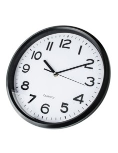 RELOJ KUKEN BLANCO-NEGRO REDONDO 30CM
