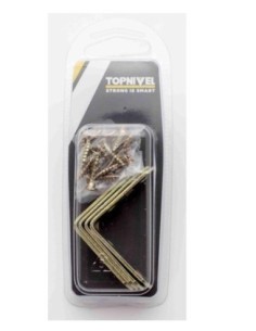 ANGULO SOP 40MM REFORZ NIVEL BICROMAT 4 PZ