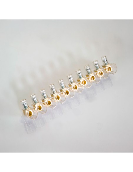 Regleta ciega transparente 10 polos 4 mm