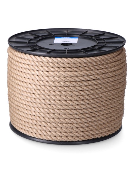 Cuerda yute natural 3 cabos calibre 6 mm x 200 m