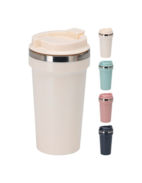 Vaso de viaje inox colores surtidos 500 ml