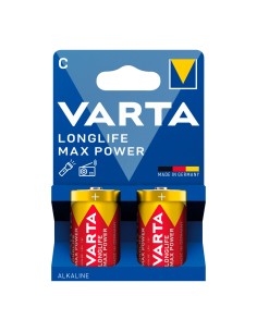 Pila alkalina longlife max power c - lr14 (blister cartón 2 uds) ø26,2 x 50 mm