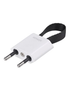 Clavija 2p+tt schuko salida frontal y lateral 10 a 250 v~ facil extracción blanca