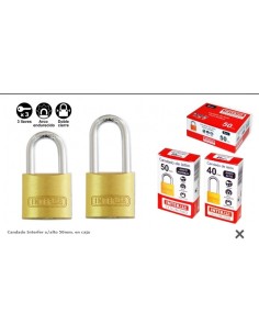 CANDADO LATON ARCO ALTO 50MM