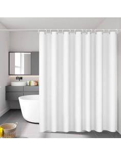 Cortina de baño basic blanca 140 x 180 cm