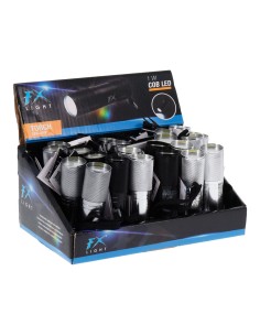 Linterna led mini de aluminio, 3 x aaa (no incluidas), colores surtidos, ø25 x 85 mm