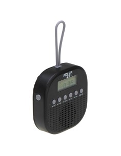 Radio fm resistente al agua ipx4 ad 1912, 9 x 9 x 2,5 cm