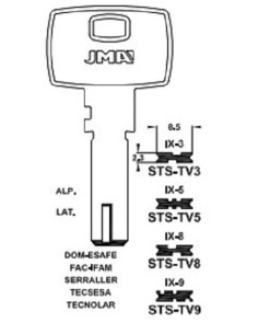 STS TV5 LLAVE COPIA EN BRUTO JMA ALPACA