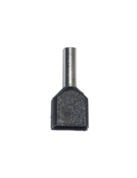 Puntera aislada 01,50 mm, doble, negra, 100 uds