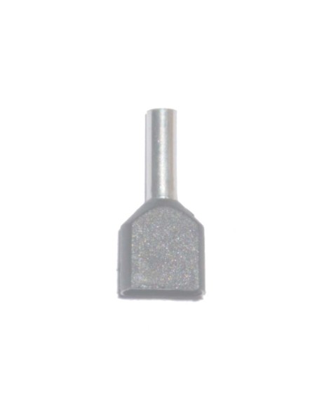 Puntera aislada 04,00 mm, doble, gris, 100 uds